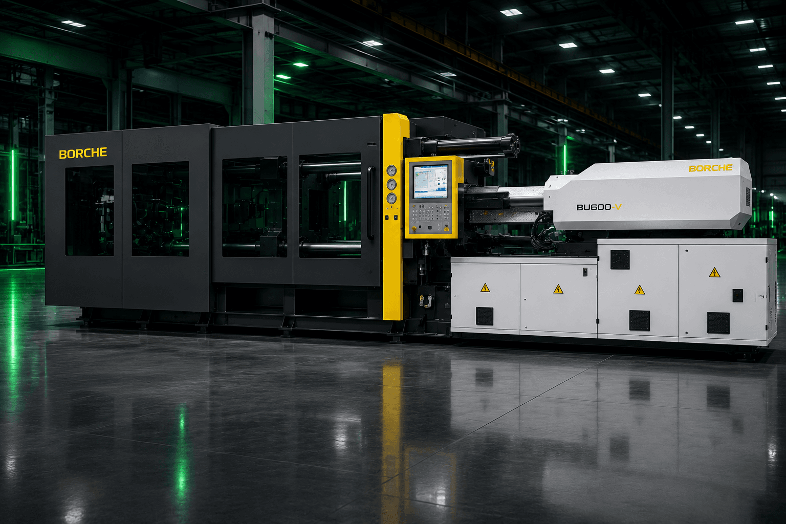 Borche injection moulding machine on Deltaplast's production floor